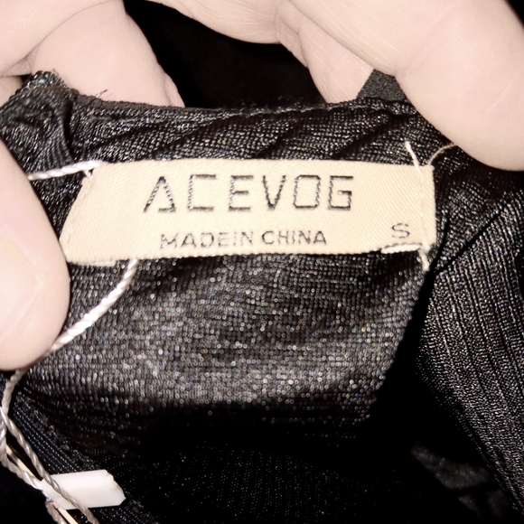 NWT Acevog  Elegant Black Dress, Size S - Picture 2 of 6